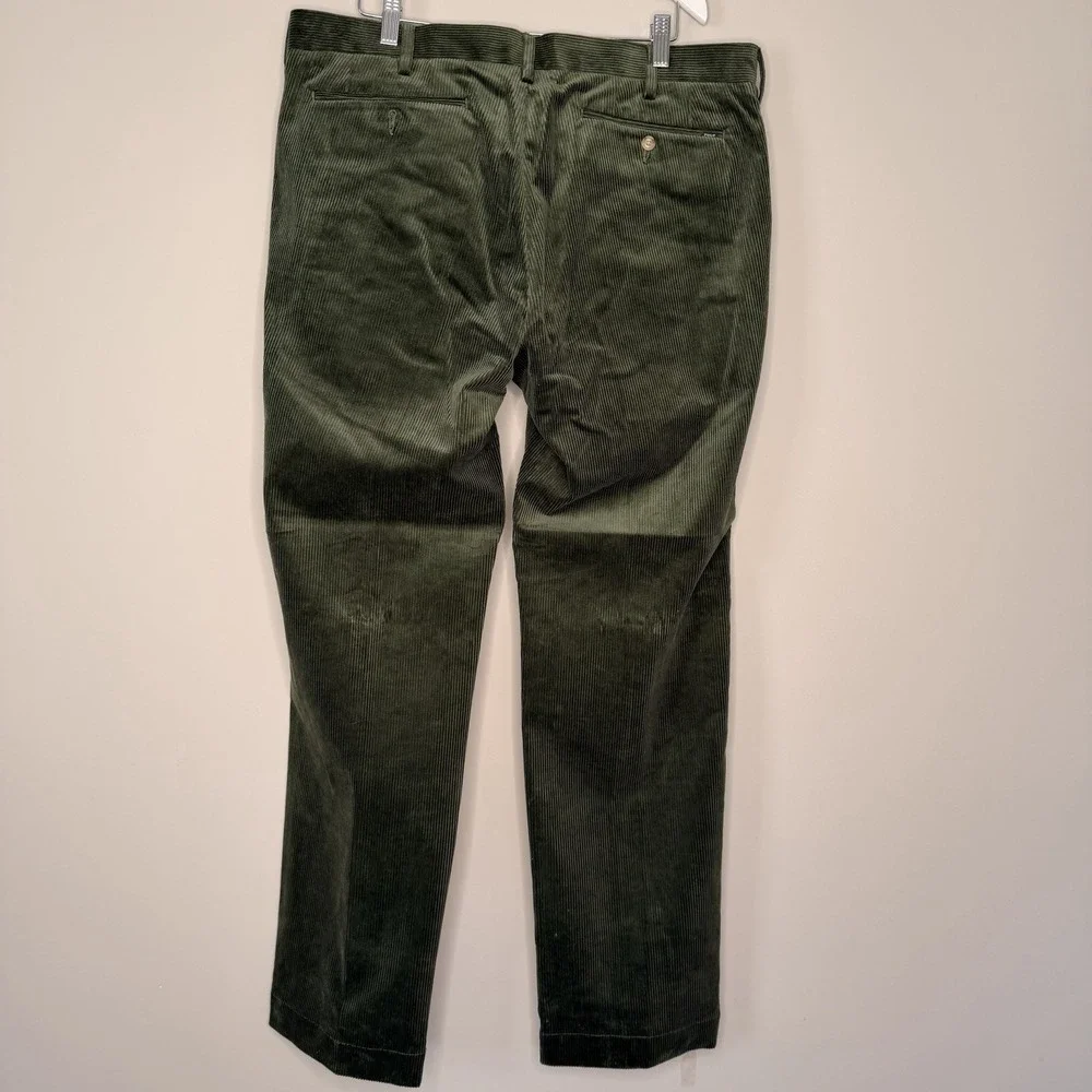 Vintage Polo Ralph Lauren Men's Olive Green Corduroy Classic Fit Pants 36X32 90s